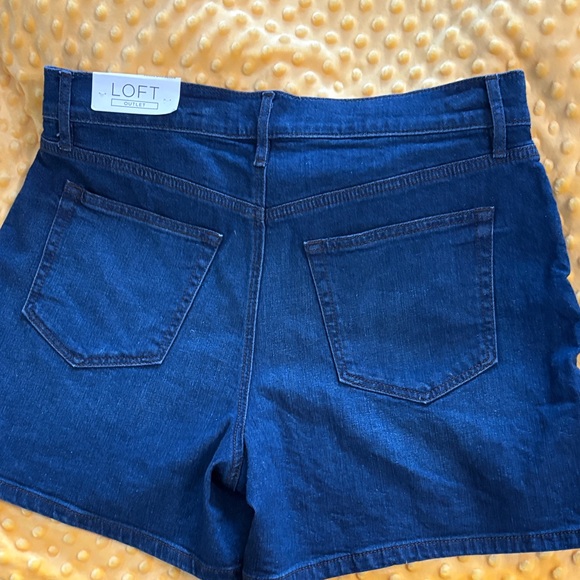 LOFT Dark Blue Jean Shorts - Picture 5 of 5